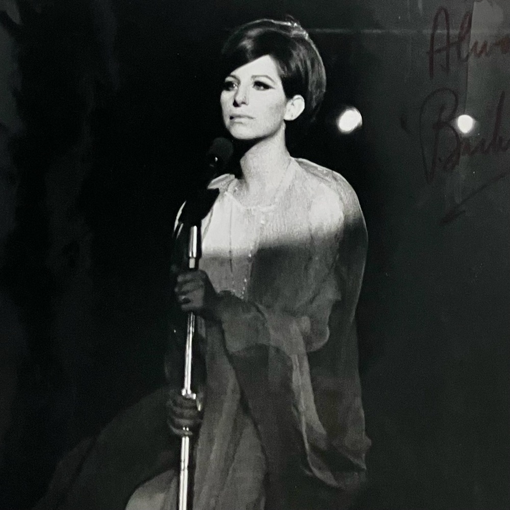 BARBRA STREISAND Signed Vintage 1960s ORIGINAL PHOTO / Warm Inscription / DENTS